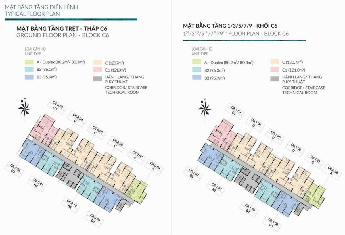 Mặt bằng khối C6